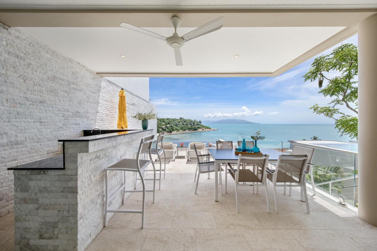 Bayside Luxury Villas: Beachfront Retreat with Sea Views Choeng Mon Exterior photo